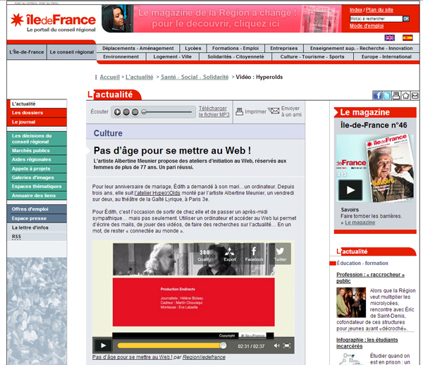 Pas d’âge pour se mettre au Web !